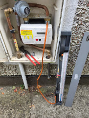 External gas meter and copper gas pipework installed to RGII standards